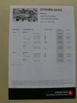 Citroen Saxo 2.April 2001 NEU