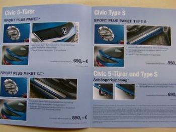 Honda Civic Zusätzliche Sonderausstattung September 2009