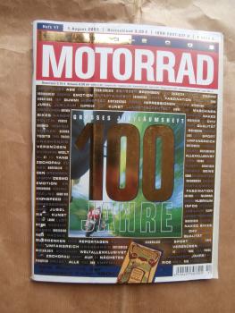 Motorrad 17/2003 100 Jahre Suzuki GSX-R 1000,Aprilia Caponord Rallye Raid,BMW R 1150GS Adventure,KTM 905 Adventure S