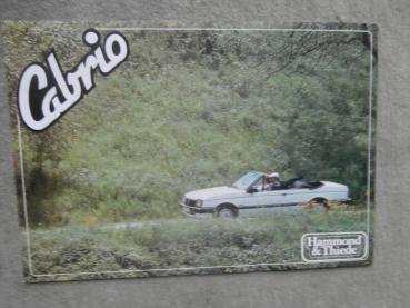 Hammond & Thiede Opel Ascona Cabriolet Prospektblatt Deutsch/Französisch