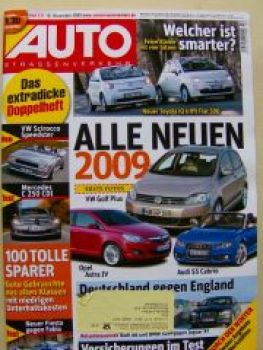 Auto Straßenverkehr 1+2/2008 iQ Fiat 500,C250CDI,Dodge Caliber S