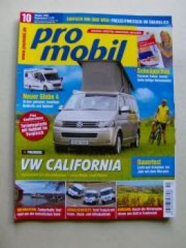 pro mobil 10/2009 Dehtleffs Globe4, T5 California,Transit im Ver