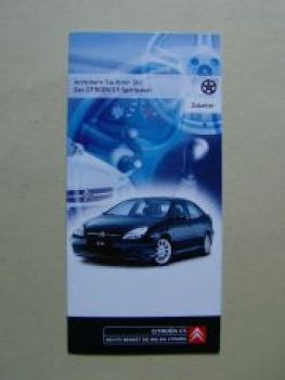 Citroen C5 Sportpaket Zubehör Flyer September 2001 NEU