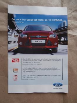 Ford Focus 1.0l EcoBoost Motor Pressespiegel 2012