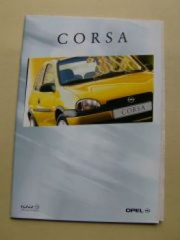 Opel Corsa B Prospekt Juli 1999 Frankreich +Sport +Preislisten
