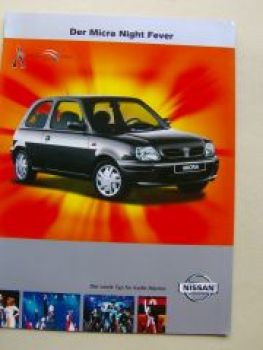 Nissan Micra Night Fever Sonderprospekt Januar 2000 NEU