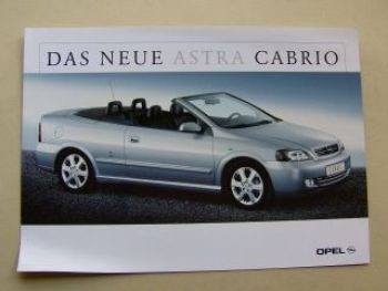 Opel Astra Cabrio Vorabinformation Dezember 2000 NEU