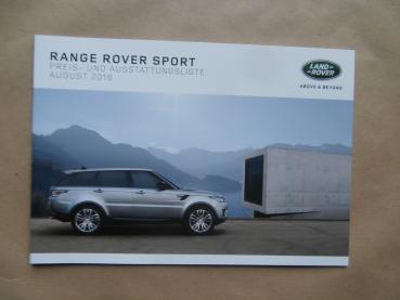 Range Rover Sport August 2016 NEU