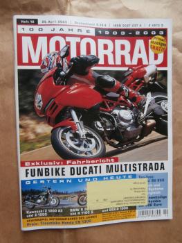 Motorrad 10/2003 Ducati Multistrada,Kawasaki Z1000 A2 und Z1000,Suzuki SV650,BMW R 90S und R1100S,