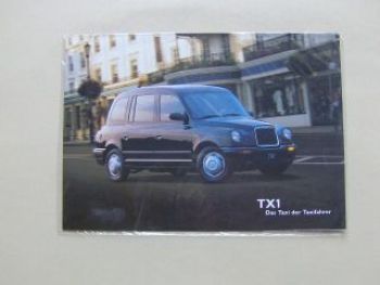 TX1 Das Taxi der Taxifahrer Deutscher Prospekt September 1999