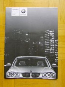 BMW Preisliste 1er Reihe E87 116i+120i+118d+120d+Pakete 2004