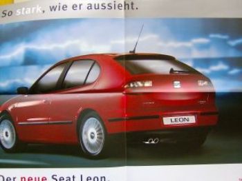 Seat Leon Prospekt Poster September 1999 NEU