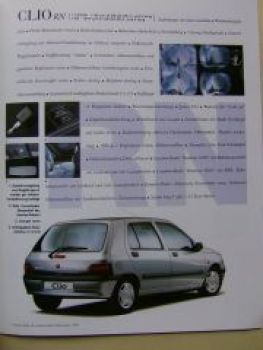 Renault Clio Prospekt November 1996 +RSi +Preislisten