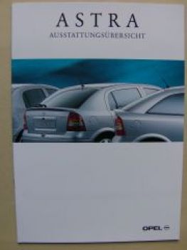 Opel Astra B Prospektmappe +Preisliste 1998 NEU