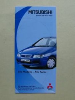 Mitsubishi Preisliste Mai 1999 NEU