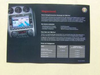 Alfa Romeo Navigationssystem +TMC-Pro Infoblatt