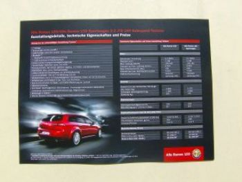 Alfa Romeo 159 2.2 JTS 16V Selespeed Turismo Prospektblatt
