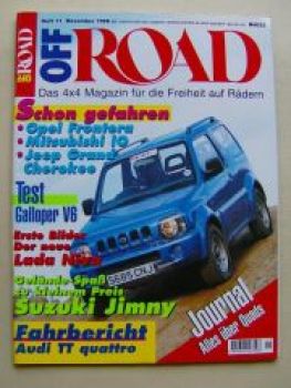 Off Road 11/1998 Opel Frontera, Galloper V6,Niva,Jimny,TT quattr