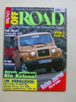 Off Road 11/1999 RX300, Defender 130,Ford Excursion,G300 TD