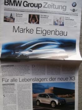 BMW Group Zeitung 7+8/2010 Jeff Koons Art Car +X3 Sonderbeilage