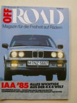 Off Road 9/1985 BMW 325iX E30,Dauertest:L300, Pajero,Nissan