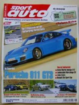 sport auto 6/2009 Porsche 911 GT3, Lotus Evora, Clio Sport Cup