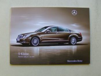 Mercedes Benz Preisliste S-Klasse BR221 Juni 2010