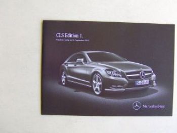 Mercedes Benz Preisliste CLS Edition 1 September 2010 NEU