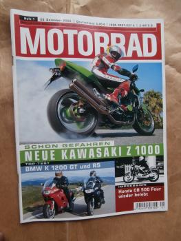 Motorrad 1/2003 Kawasaki Z 1000,BMW K 1200 GT und RS,Honda CB 500 Four,Yamaha YZF-R6,Triumph Speedmaster,