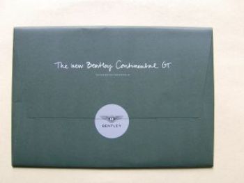 Bentley Continental GT Coupè Fotomappe September 2010 NEU