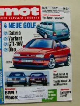 mot 15/1992 BMW 730i V8 E32, 300SE W140, 300CE-24 Cabrio