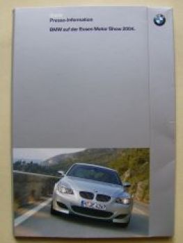 BMW Pressemappe Essen Motorshow 2004 M5 E60,Z4,1er,M3,X3 2.0d