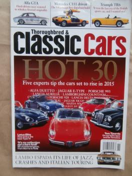 Thoroughbred & Classic Cars 11/2014 Lotus Elite, Triumph TR6,Mercedes C111,Alfa Giulia Sprint GTA,Lamborghini Espada,