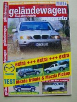 geländewagen magazin 7/2001 X5 E53 3.0d,Pajero2,Grand Vitara TD