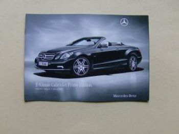 Mercedes Benz Preisliste E-Klasse Cabriolet Prime Edition 1/2010
