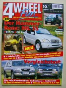 4 Wheel Fun 10/1999 ML55 BR163, Suzuki Samurai Pickup