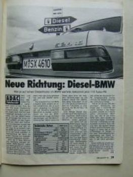 ADAC motorwelt Juli 1983, Alfa 33, BMW 524td E28,Ford Sierra XR4