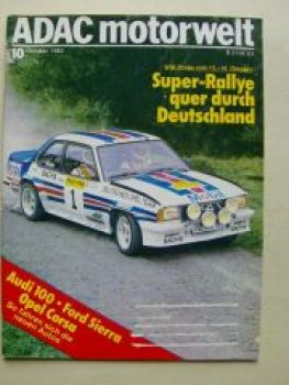 ADAC motorwelt Oktober 1982 Opel Ascona B, Audi 100 Typ44