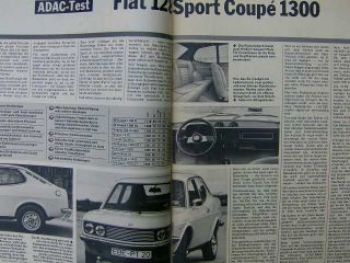 ADAC motorwelt Juli 1972 Fiat 128 Sport Coupè