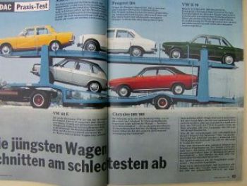 ADAC motorwelt November 1972 Polski Fiat 125p,Audi 100