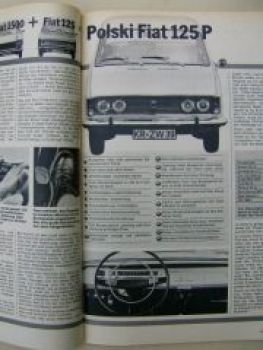 ADAC motorwelt November 1972 Polski Fiat 125p,Audi 100