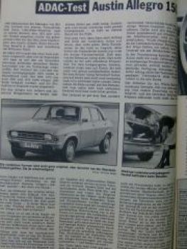 ADAC motorwelt März 1975 Austin Allegro, Wohnwagen unter 5000DM