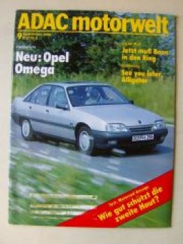 ADAC motorwelt September 1986 Opel Omega A,BMW Z1