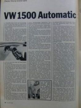 ADAC motorwelt Januar 1968 Saab 99, VW 1500 Automatik