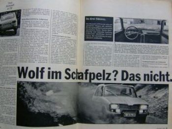 ADAC motorwelt Oktober 1968 Renault 16TS