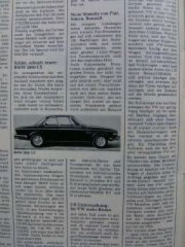 ADAC motorwelt Februar 1969 Ford 17M, BMW 2800 CS E9