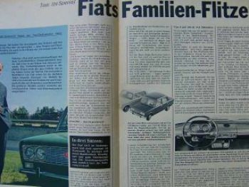 ADAC motorwelt August 1969 Fiat 124 Special, Peugeot 304