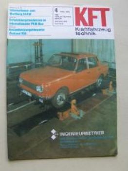 KFT 4/1983 Wartburg 353 W, Peugeot 205 305, Transaxle statt