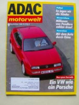 ADAC motorwelt September 1988 VW Corrado, Colt, Lancer,Vectra A