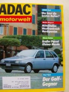 ADAC motorwelt April 1988 Renault Vesta, Saab 9000,Seat Malaga i